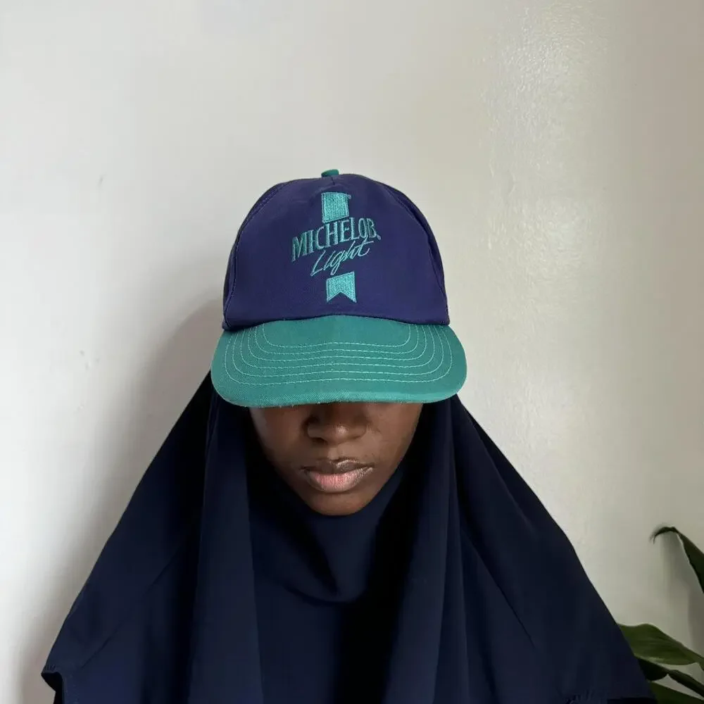 Vintage Navy Green Michelob‎ Light embroidered ajustable cap